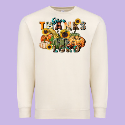 Give Thanks To The Lord Premium Sweatshirt Designed By Fadigitalartstudio