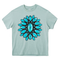Arona turqoise gemstone Heavy Core Tee - AdoDesignShop