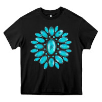 Black turqoise gemstone Heavy Core Tee - AdoDesignShop