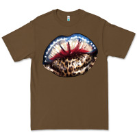 Cacao American lips leopard Premium Tee - NancyCooperArtShop