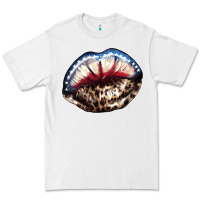 White American lips leopard Premium Tee - NancyCooperArtShop