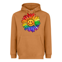 Meerkat rainbow smiley face sunflower Heavyweight Hoodie - OliviaCreatesArt