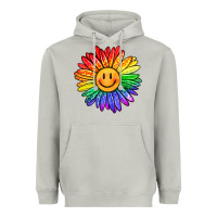 Moon Dust rainbow smiley face sunflower Heavyweight Hoodie - OliviaCreatesArt