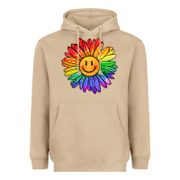 Mushroom rainbow smiley face sunflower Heavyweight Hoodie - OliviaCreatesArt