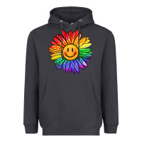Smoke rainbow smiley face sunflower Heavyweight Hoodie - OliviaCreatesArt