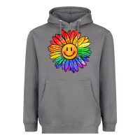 Storm rainbow smiley face sunflower Heavyweight Hoodie - OliviaCreatesArt