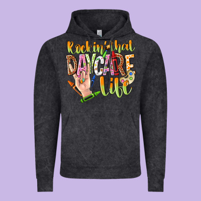 Rockin That Daycare Life Vintage Hoodie Designed By Nancycooperartshop
