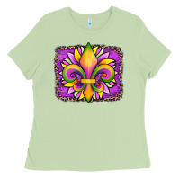 Matcha mardi gras fleur de lis sunflower leopard Ladies Tee - Artiststas