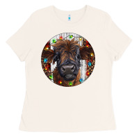Bone Western Christmas Calf Ladies Tee - RanaPortraitStore