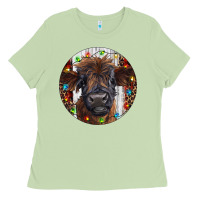 Matcha Western Christmas Calf Ladies Tee - RanaPortraitStore