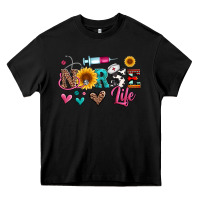 Black western nurse life Heavy Core Tee - Artiststas
