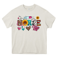Cream western nurse life Heavy Core Tee - Artiststas