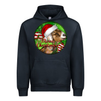 Navy Nubian Goat Christmas Urban Hoodie - LillyAllenDesigns