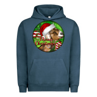 Pigment Midnight Navy Nubian Goat Christmas Urban Hoodie - LillyAllenDesigns