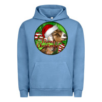 Pigment Pebble Blue Nubian Goat Christmas Urban Hoodie - LillyAllenDesigns