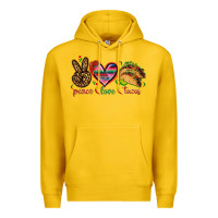 Lemon Peace love tacos Mexico Premium Hoodie - HowdyJamesFarm