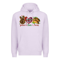 Lilac Peace love tacos Mexico Premium Hoodie - HowdyJamesFarm