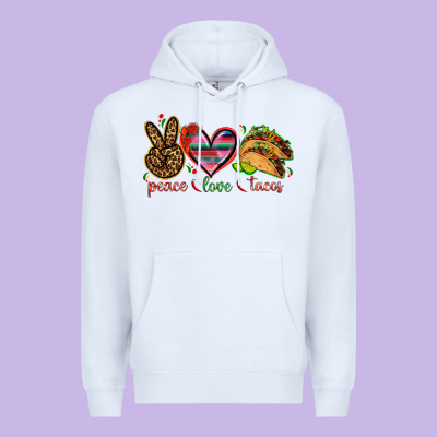Peace Love Tacos Mexico Premium Hoodie Designed By Howdyjamesfarm