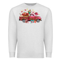 Oatmeal Heather Western Valentines Day Truck Photography Love Side Premium Sweatshirt - FaDigitalArtStudio