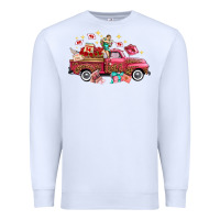 White Western Valentines Day Truck Photography Love Side Premium Sweatshirt - FaDigitalArtStudio