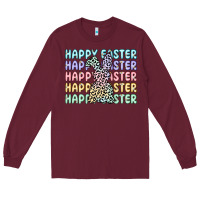 Burgundy happy easter Long Sleeve Tee - Artiststas