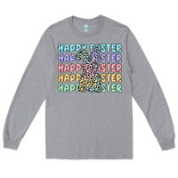 Heather Grey happy easter Long Sleeve Tee - Artiststas