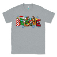 Heather Grey Christmas Believe Classic Tee - MaliasSmallBusiness
