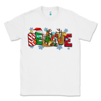 White Christmas Believe Classic Tee - MaliasSmallBusiness