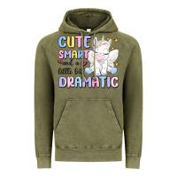 Vintage Olive cute smart and a little bit dramatic Vintage Hoodie - MaliasSmallBusiness
