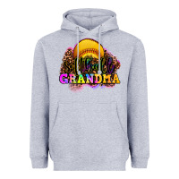 Heather Grey softball grandma Heavyweight Hoodie - OliviaCreatesArt