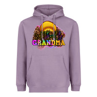 Lavender softball grandma Heavyweight Hoodie - OliviaCreatesArt