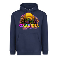 Navy softball grandma Heavyweight Hoodie - OliviaCreatesArt