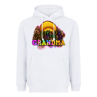 White softball grandma Heavyweight Hoodie - OliviaCreatesArt