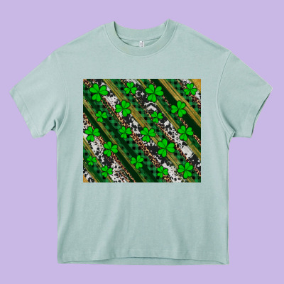 St Patricks Western Brush Strokes Heavy Core Tee Designed By Artiststas