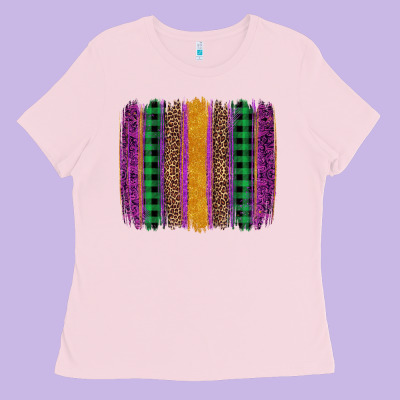 Mardi Gras Western Brush Stroke Ladies Tee Designed By Artiststas