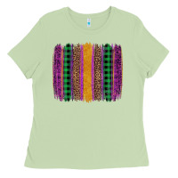 Matcha mardi gras western brush stroke Ladies Tee - Artiststas