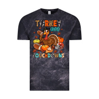Cloud Black turkey and touchdowns Vintage Tee - MaliasSmallBusiness