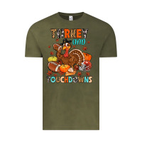 Vintage Olive turkey and touchdowns Vintage Tee - MaliasSmallBusiness
