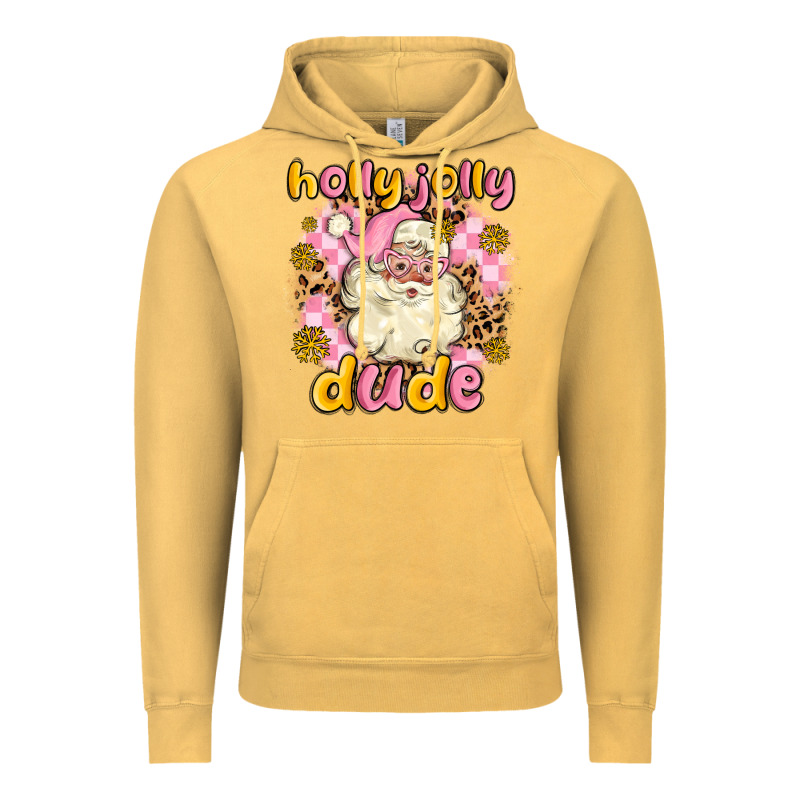 Holly Jolly Dude Vintage Hoodie by MaliasSmallBusiness | Teevron