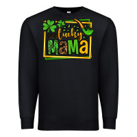Black One lucky mama St. Patrick's Premium Sweatshirt - OliviaCreatesArt