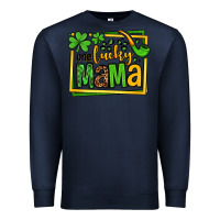Navy One lucky mama St. Patrick's Premium Sweatshirt - OliviaCreatesArt