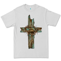 Dove Grey cross with thorn Premium Tee - BarkalooDesign