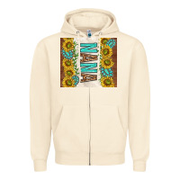 Sandshell nana sunflowers and turquoise gemstones Zipper Hoodie - TumblerDesignByShophia