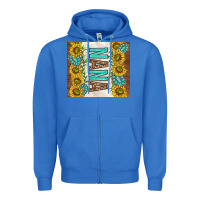 True Royal nana sunflowers and turquoise gemstones Zipper Hoodie - TumblerDesignByShophia
