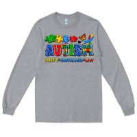 Heather Grey autism accept understand love Long Sleeve Tee - Artiststas