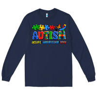 Navy autism accept understand love Long Sleeve Tee - Artiststas