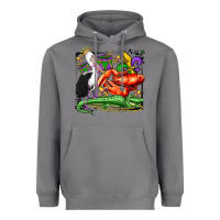 Storm mardi gras pelican crawfish crocodile Heavyweight Hoodie - OliviaCreatesArt