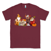 Burgundy Fall Gnome Coffee Cups Classic Tee - MaliasSmallBusiness
