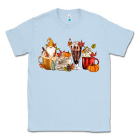 Dusty Blue Fall Gnome Coffee Cups Classic Tee - MaliasSmallBusiness
