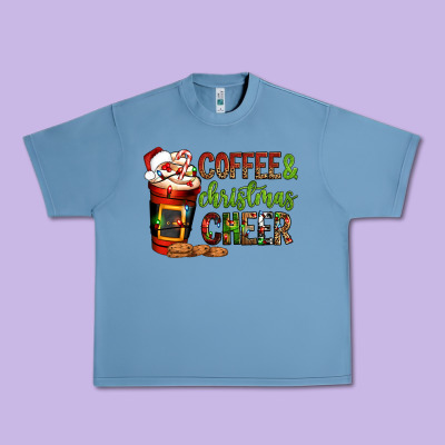 Coffee And Christmas Cheer Urban Heavy Tee Designed By Nancycooperartshop